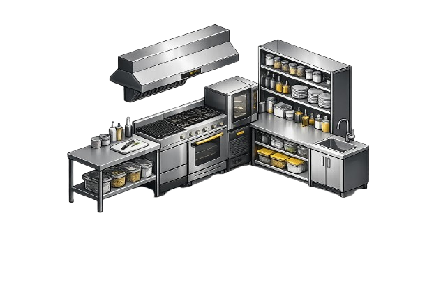 Fully equipped kitchen facility